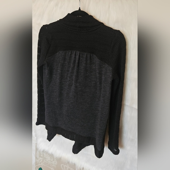 Lucky Brand Waterfall Collar Duo Knit Cardigan - Picture 6 of 7